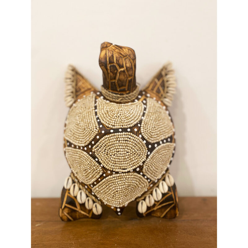 Grande tortue en bois & perles – Image 5