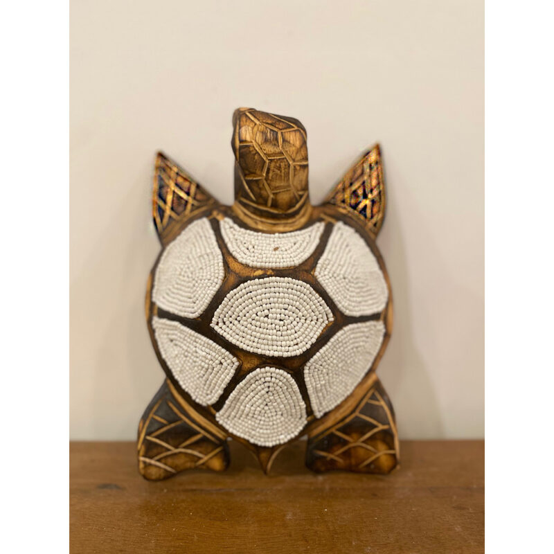 Grande tortue en bois & perles – Image 6