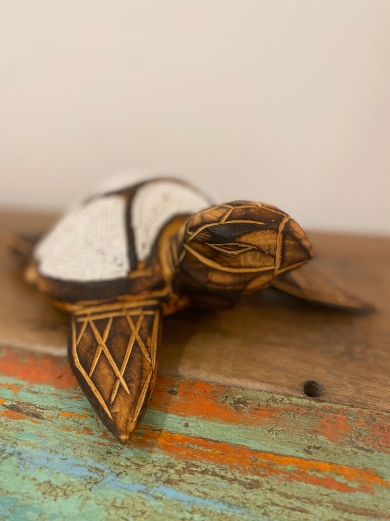 Grande tortue en bois & perles – Image 7