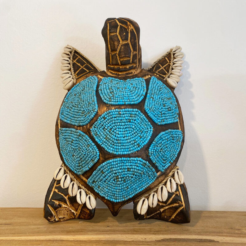 Grande tortue en bois & perles – Image 8