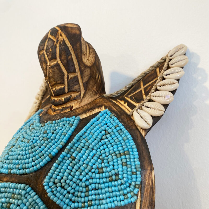 Grande tortue en bois & perles – Image 9