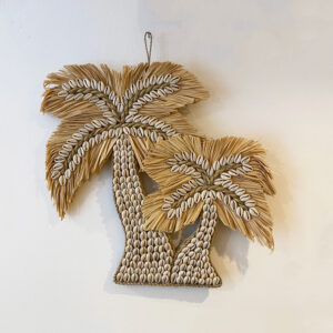 Palmier double raphia & coquillages