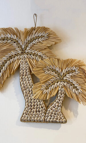 Palmier double raphia & coquillages