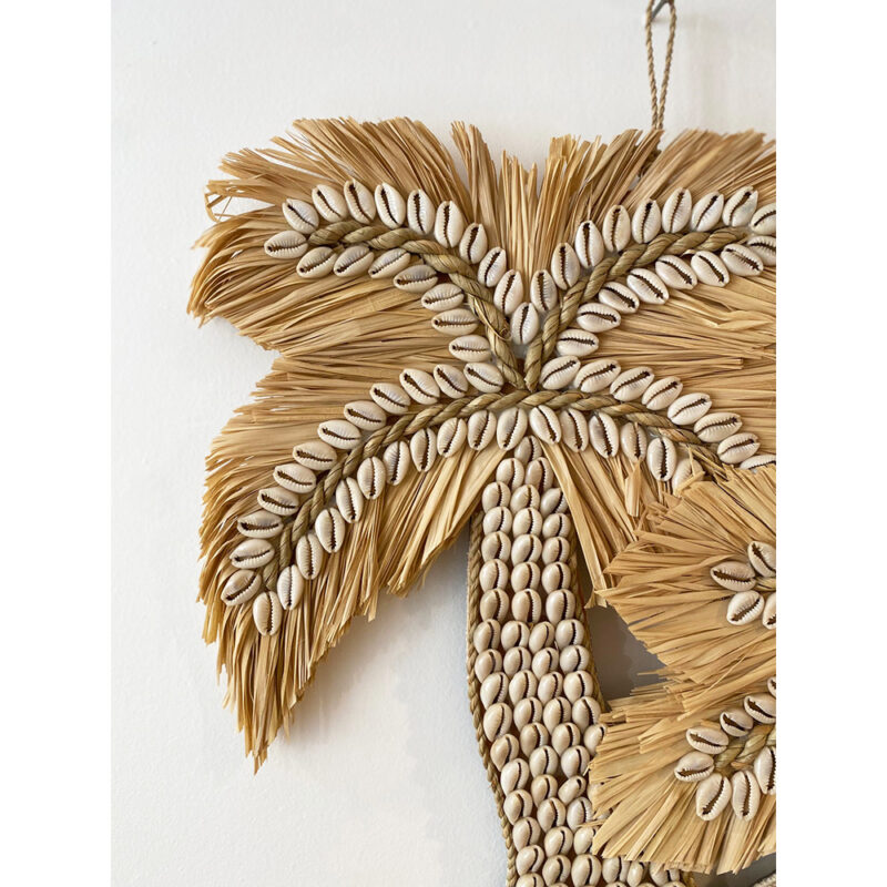 Palmier double raphia & coquillages – Image 2
