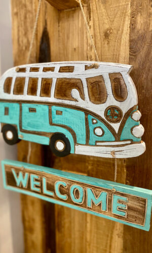 Pancarte bois Van Welcome