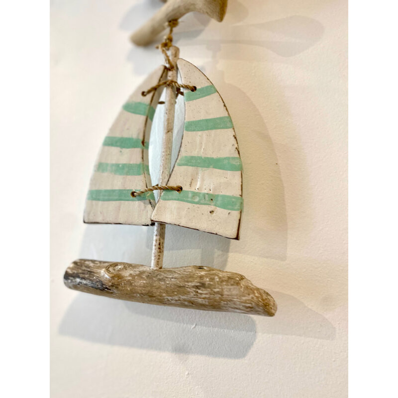 Suspension bateau vert & blanc – Image 2