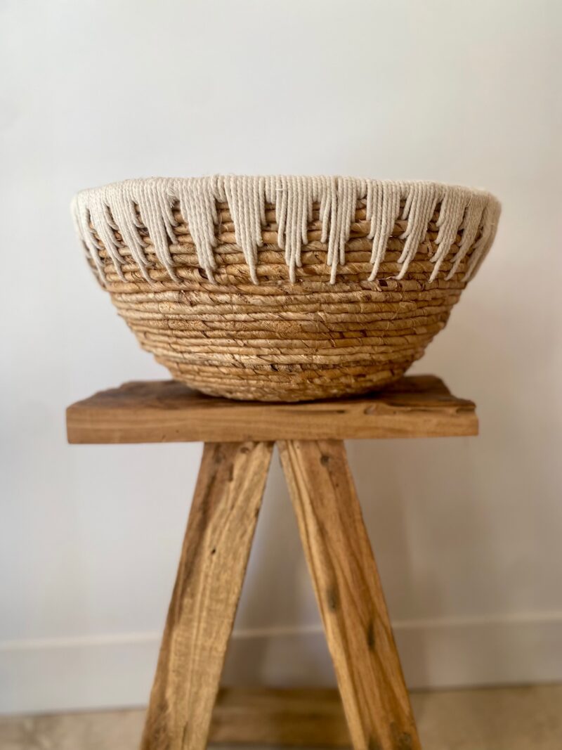 Grandes panières en bananier & macramé – Image 3