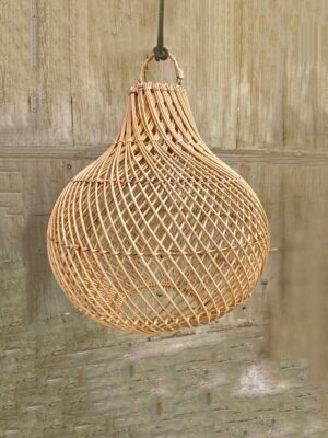 suspension boheme en rotin
