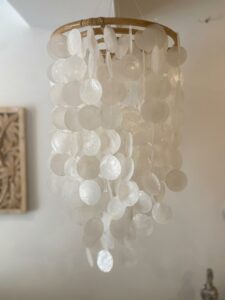 Lustre suspension en nacre