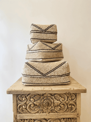 boite déco beige et noire