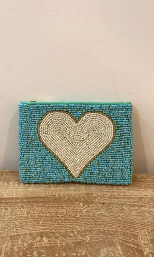Porte-monnaie en perles - modèle coeur