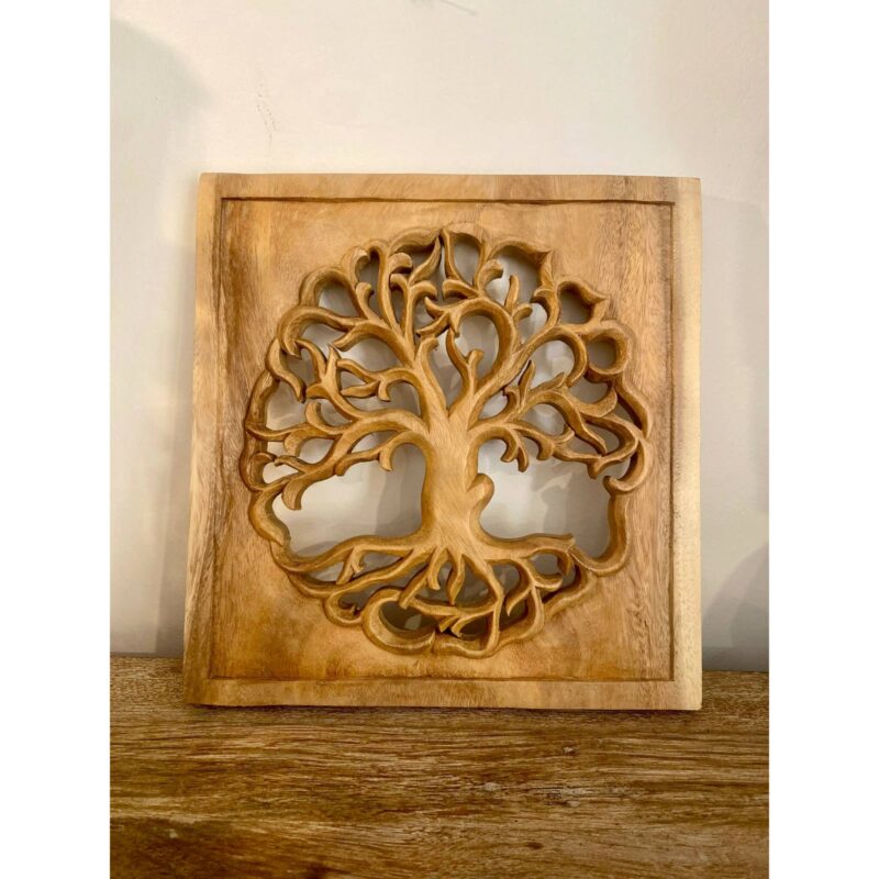 Arbre de vie sculpté en bois massif – Image 4