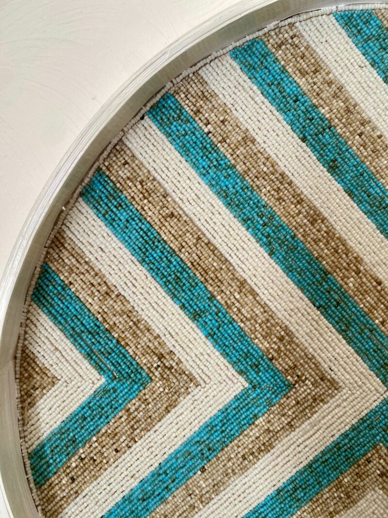 Décoration murale en bambou turquoise – Image 4