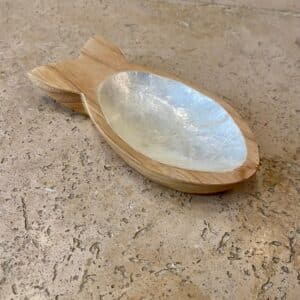 Coupelle poisson teck & nacre