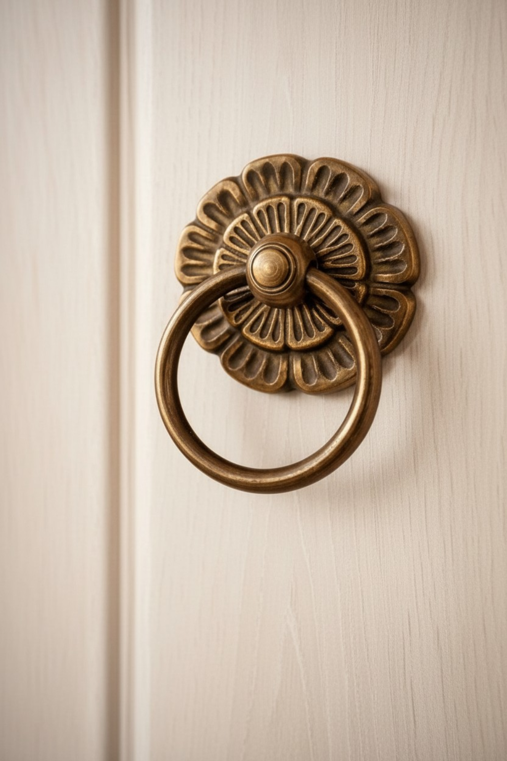 Poignée ronde avec anneau en laiton – Image 5
