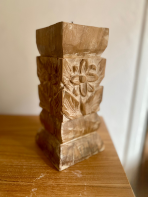 bougeoir style indien en bois