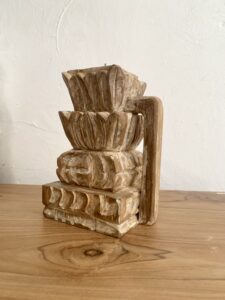 bougeoir indien sculpté bois