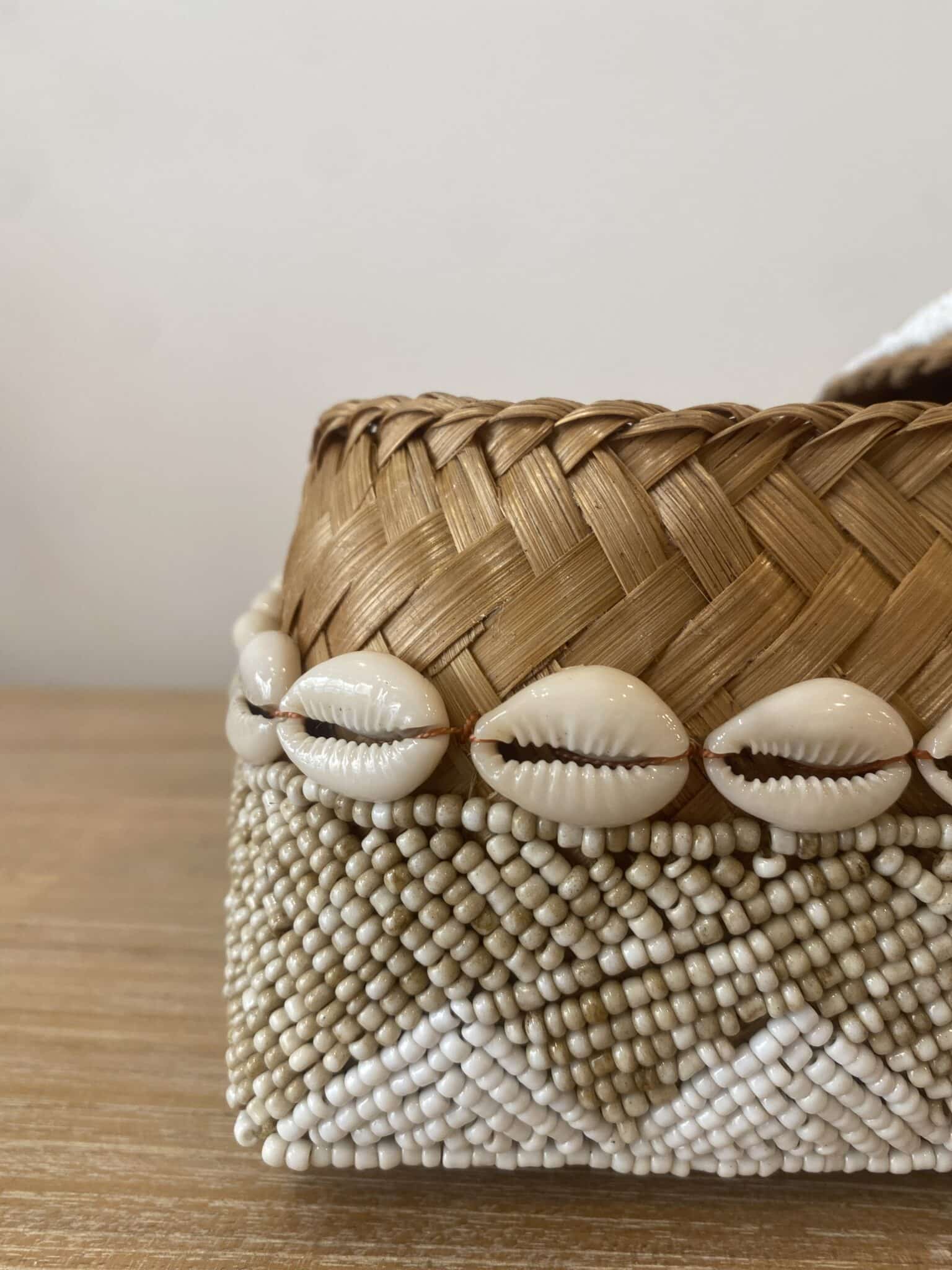 Boîte décorative beige, blanche & coquillages – Image 3