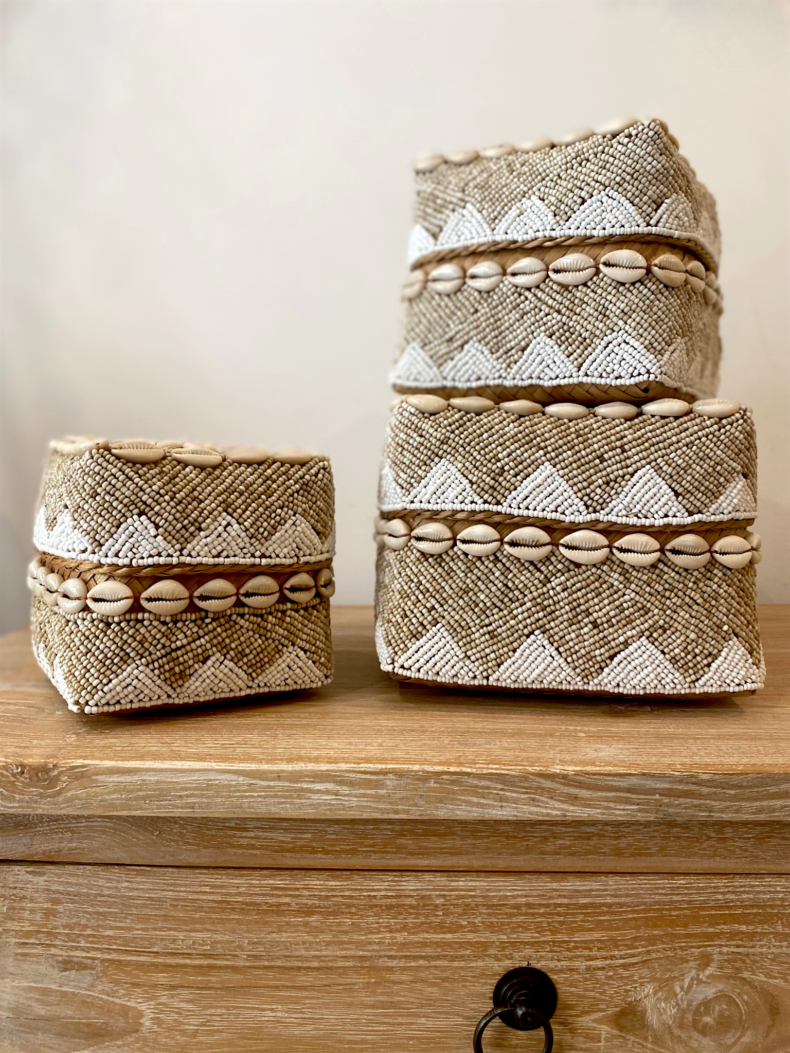Boîte décorative beige, blanche & coquillages – Image 6
