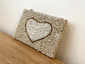 Porte-monnaie perles Cœur