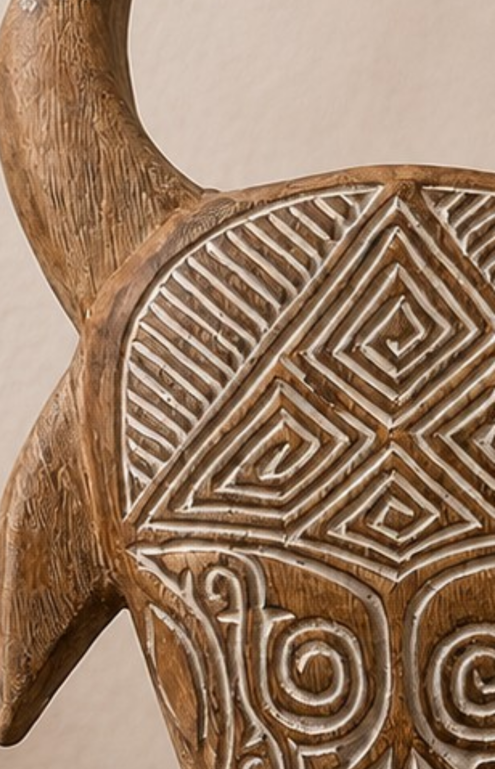 Tête de buffle ethnique 45 cm – Image 2