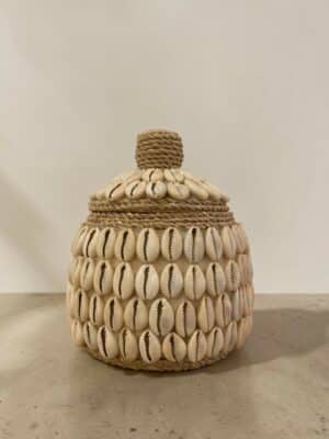 Boîte en bois, corde & coquillages