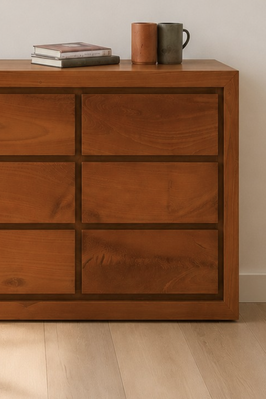 Buffet en bois massif 9 tiroirs – Image 3