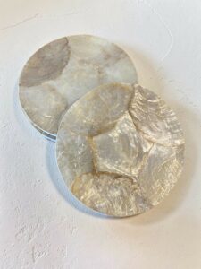sous verres en nacre
