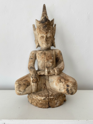 Statue ancienne balinaise en bois, pièce unique
