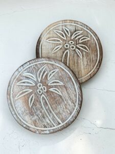 sous verres en bois